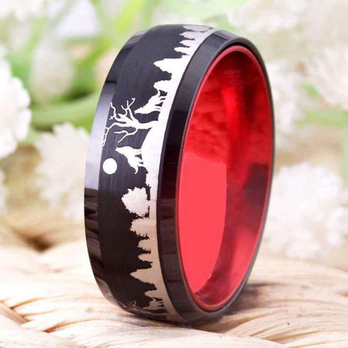 Bague Loup Meute (Acier)